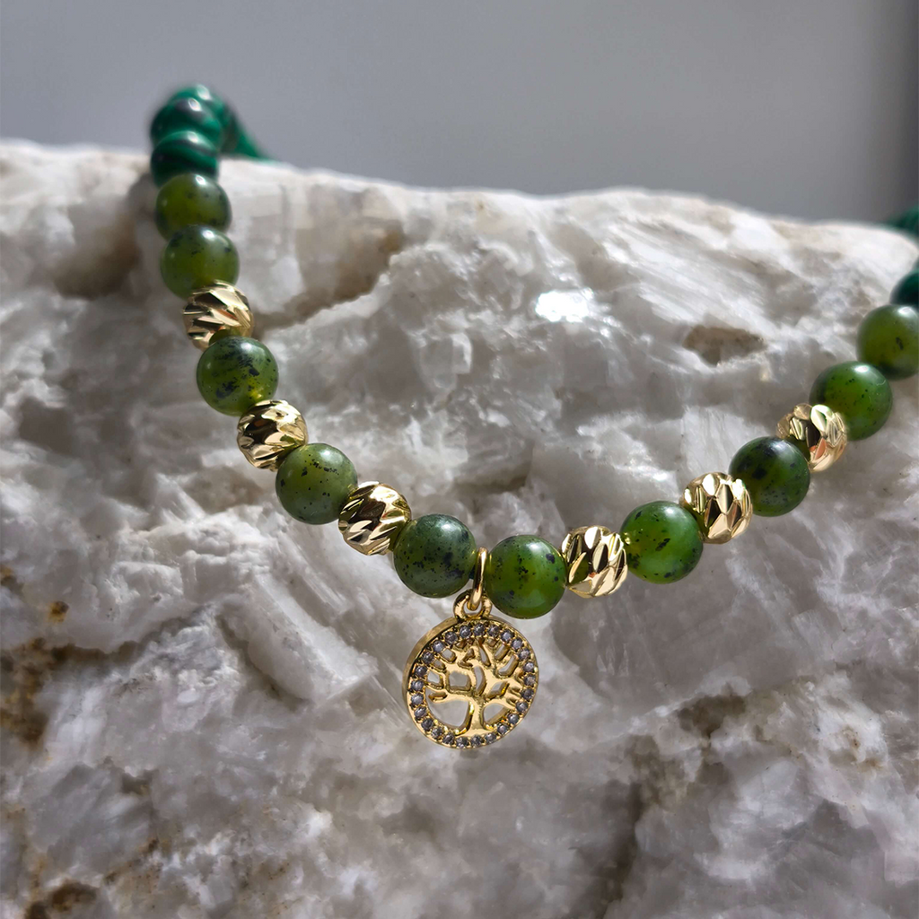 Collar Aura Verde Jade Africano